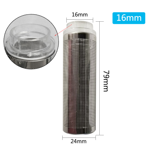 Akvariumfiltre i rustfritt stål Innstrømningskurv Metal Mesh Pre-Filter Guard