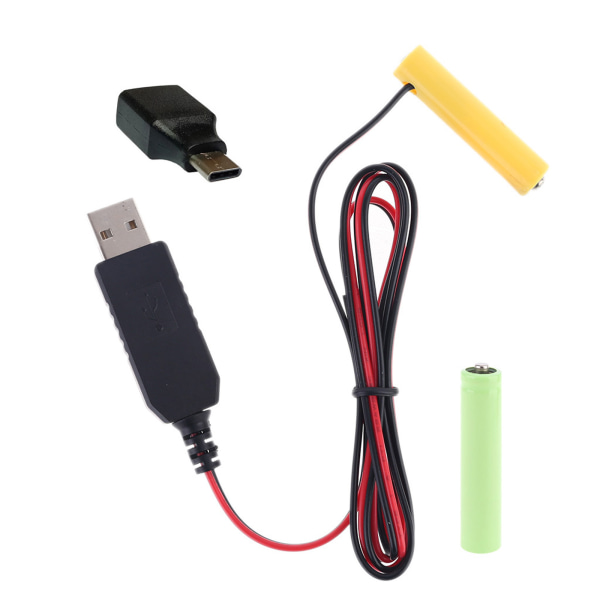 Batterieliminator USB power Byt 1,5V AAA-batteri för Radio Elektrisk Toy Klocka LED Strip Lamp Calculator
