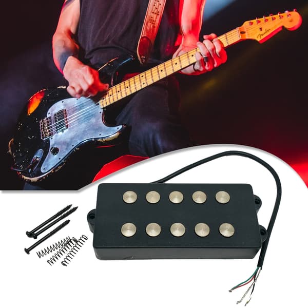 Basgitarr Pickups, Dubbelspole 5-strängs Bas Pickups Set Mini Bas Pickups
