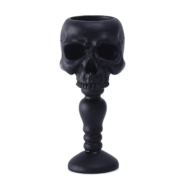 Vintage skull lysestake harpiks søyle formet spøkelse for hode lysestake for Halloween julefest Bar dekorasjon kunst håndverk