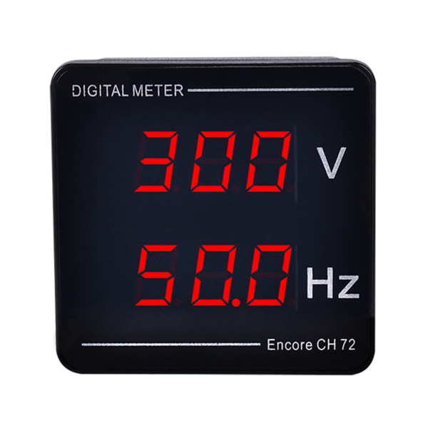 Spännings- och frekvensmätare Digital Display 50-500V 10-99,9HZ Snabbinstallation