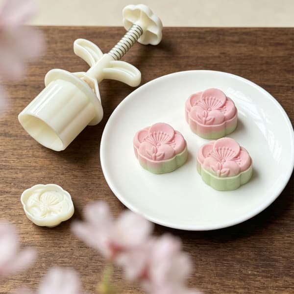 Månkakformar 1 stämplar, Höstfestival Handpressade Blomstermånkakformar