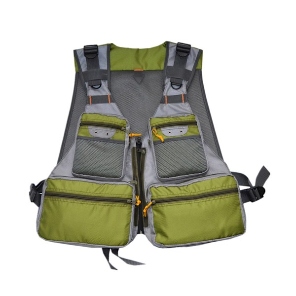Herr Quick Dry Fiskeväst Mesh Jackor Vandring Multi-Pocket Fiskeväst S
