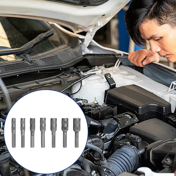 Sæt med 7 magnetiske sekskantede topnøglebits til møbelmontering og autoreparation