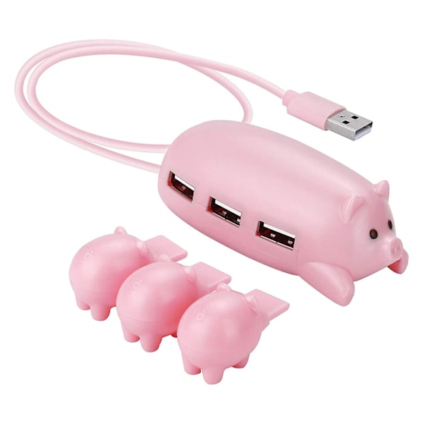 Cartoon Mini USB 2.0 Hub 3 Ports Extended Splitter för bärbar dator Notebook