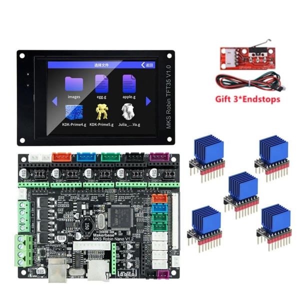 Makerbase MKS Robin för Nano V1.2 32Bit Control Board 3D Printer Part TFT35 Screen FFC+ USB Print Cable Controller WIFI