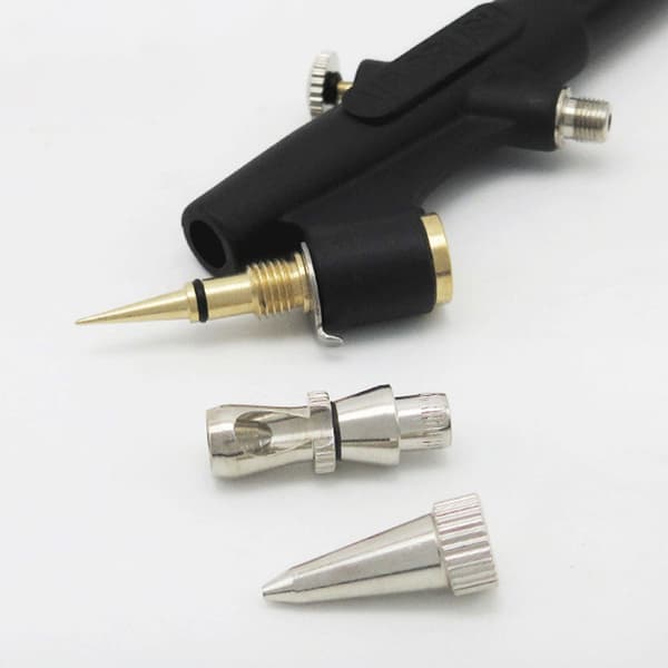 Airbrush Kit Mini Single Action Air Brush Set Siphon Feed 0.8mm Paint Spray Gun