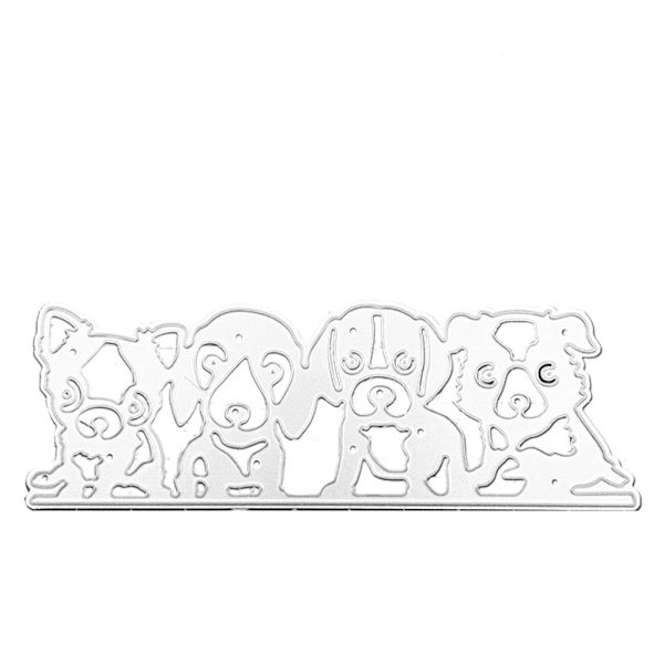 Søt hund Animal Metal Cutting Dies Preging Stencil Scrapbooking Album DIY Gift