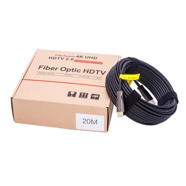 Hållbar optisk fiber HDMI-kompatibel kabelsladd 2.0 4K 60Hz hane till hane tråd för TV-projektor dator 10m