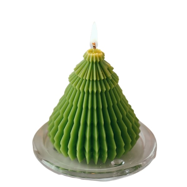 Kreativt juldoftljus Unik julklapp för kvinnor, festljus i 3D-form för festlig dekoration Green
