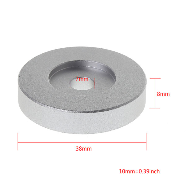 45 RPM Adapter Solid Aluminium 7 Inch Vinyl Record 45 RPM Record Adapter Silver