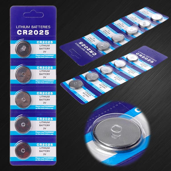 5 stk./kort Lithium Batteri CR2025 Knapcelle Batterier 3V til Ur Computer