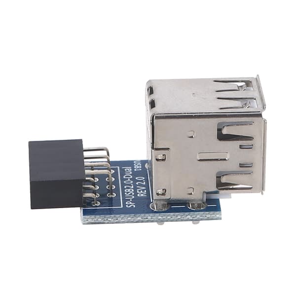 Mini Intern PC USB 2.0 2 Port 9Pin Hun Til Hun Adapter Konverter
