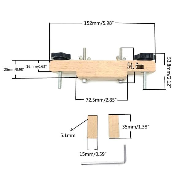 Gitarrstallklämma Luthierverktyg Med Träblocknyckel Gitarrklämma Reparation