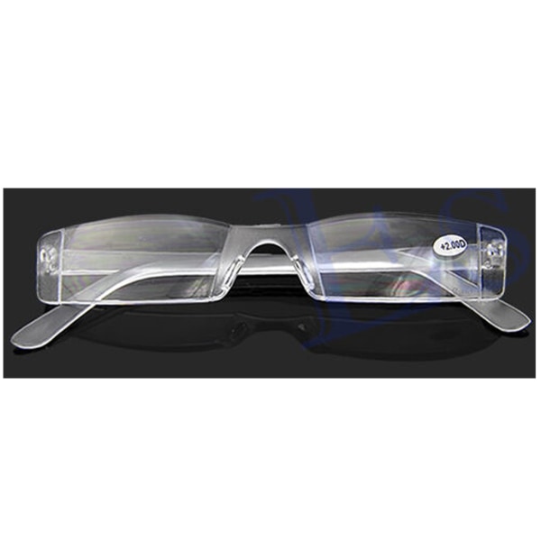 Glasögon klara båglösa läsglasögon för case Presbyopia 2,00 Dioptri
