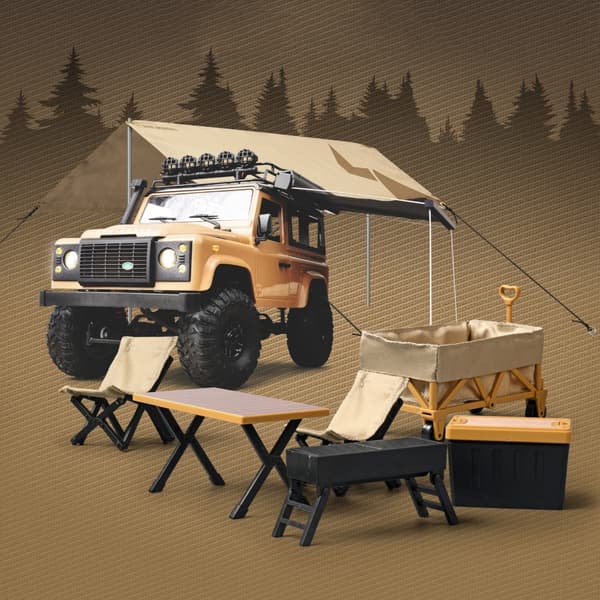 1:12 Fjärrkontroll Bil Campingutrustning Set Låtsaslek Spel Display Modell
