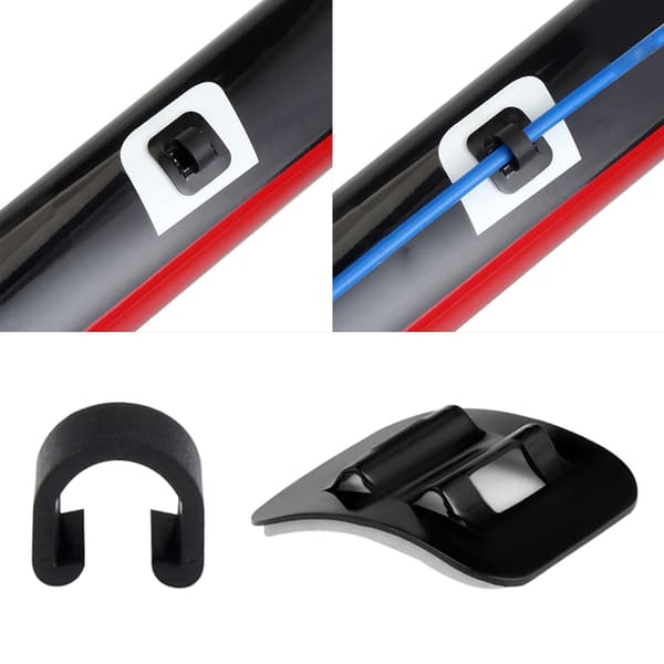 5/10set Plastcykelkabelbasguide Stick-On-guider C-formade klämmor Spänne 10 PCS