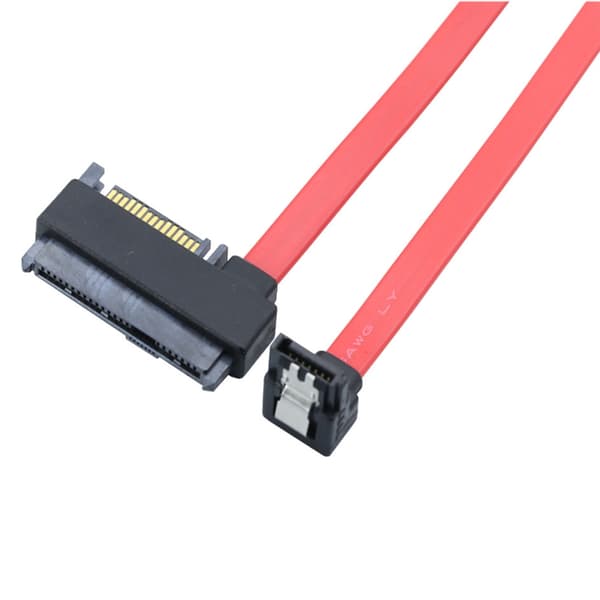 15-pinners datakabel 90 grader SFF-8482 til 15-pinners 7P for serverkabinett datamaskin