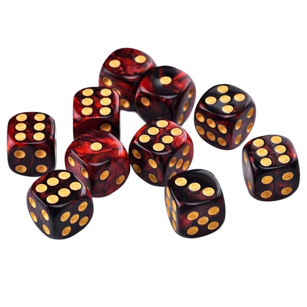 20 st Akryl 6-sidiga rundade tärningar Tvåfärgade rollspelstärningar