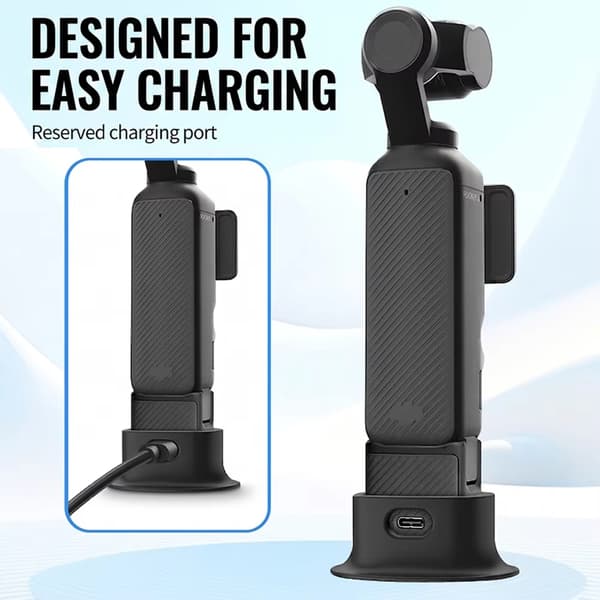 Ikke-ridse silikone stabilisatorbase ergonomisk grebsplatform til Pocket 4