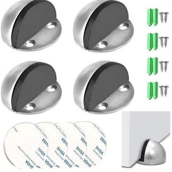 Antikollision Stopper Hardware Dørstopper Rustfrit stål Gulvmonteret gummi null - B