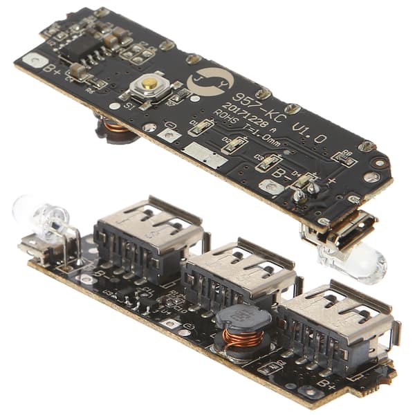 5V 2.1A Tehostinlevy Tehostin Virtamoduuli 3 USB Virtapankki Tehostinlevy DIY
