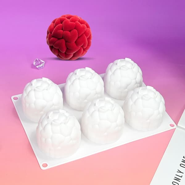 Silikone Mousse Chokoladeforme 6 Hulrum Hjerte Kugleform Bageform til Dessert