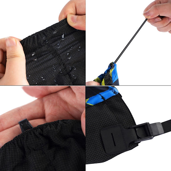 Utomhus Trail Gaiters Låga Ankel Gaters Skyddande Skoskydd Andningsbara Green mountains and
