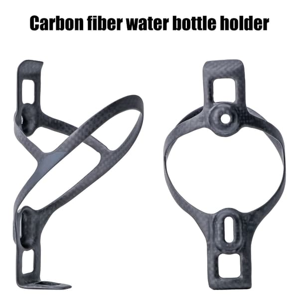 Cykel flaskeholder med stelmonteringsform og sort vævet look