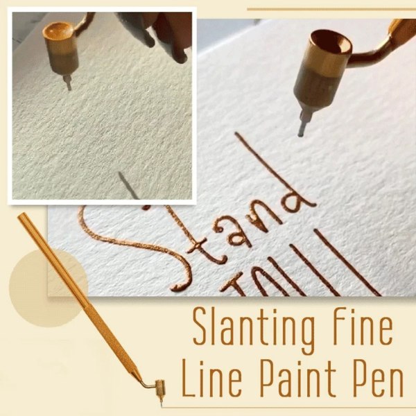 Detaljering Fine Line Paint Applicator Penna Guld Fluid Writer Paint Applicator Pen 0.7mm