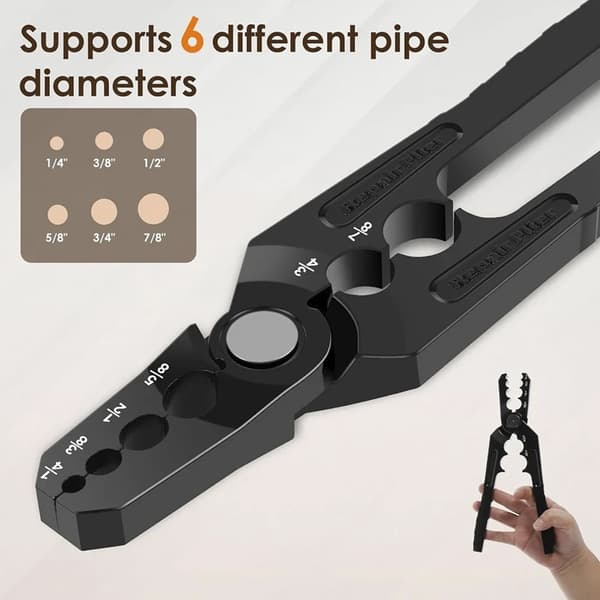 Bærbare aluminiumslegeringsrørfikseringsklemmetænger til de fleste almindelige rørstørrelser