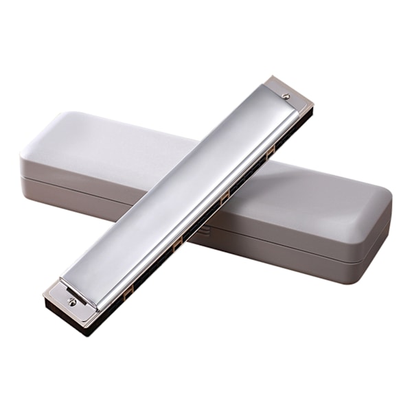 24-hulls munnspill med etui for nybegynnere, utmerket gave til musikk Silver G tone