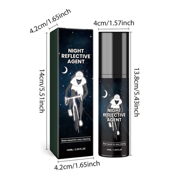 Staying Safe 100ml Reflekterande Spray Lämplig för Nattaktivitet Ökar Säkerheten Fluorescent blue