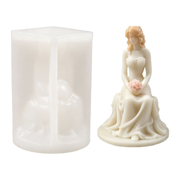 3D Brudefigur Silikone Lysforme til Resin Støbning Lys Sæbe Chokolade