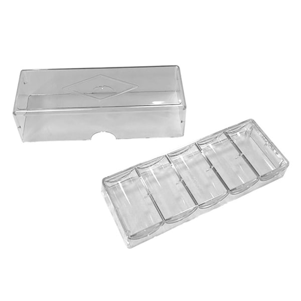 Professionellt kasinospeltillbehör Poker Chip Tray 5 rader 100 st chipbehållare B