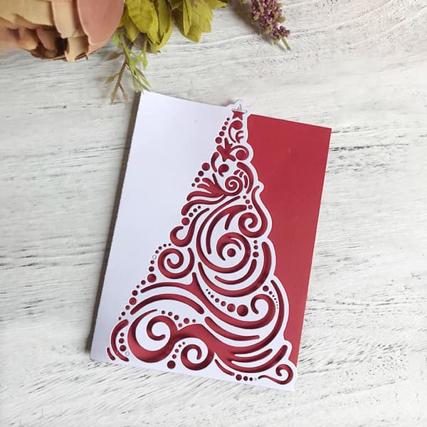 Juletre prege dies kutter for julekortlaging DIY scrapbooking