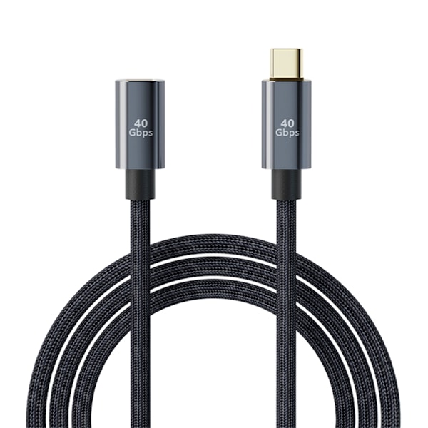 USB C -jatkokaapeli, USB-C Type-C 100 W pikalatausjatkokaapeli 40 Gbps tiedonsiirtotyyppi C -jatkojohto