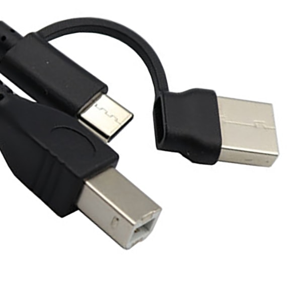 Universal USB +TYP C Hane till USB Typ B Hane Kabel För Telefon Skrivare Scanner