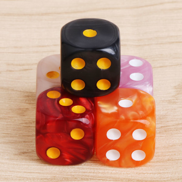10 st/set Akryl Polyhedral Tärningar För TRPG Brädspel Red