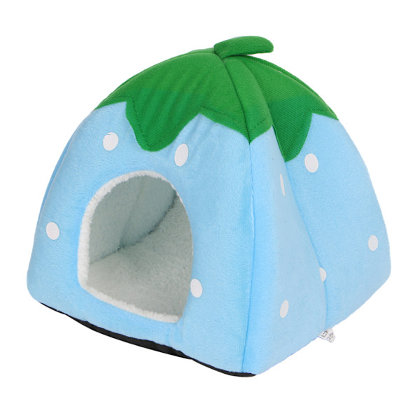 Söpö mansikkalemmikkiluola, jossa on matto Hengittävä anti-uv ihana talotarvike söpöille koirakissoille Living Sleeping House Red 27*27