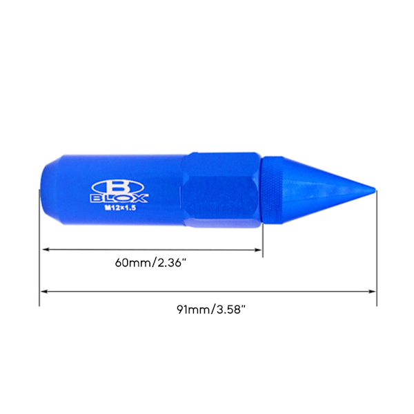 20 stk. Spike-Hjulmøtrikker M12X1.25 / M12X1.5 Fælge Hjulmøtrik Hjul Tilbehør Purple 1.5