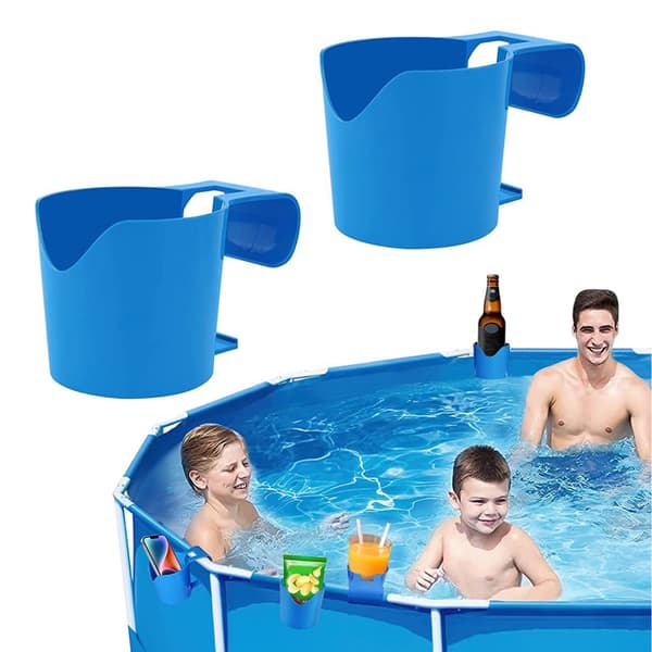 Multifunktionel pool opbevaring poolside kopholder ramme pools drikke opbevaringsholder