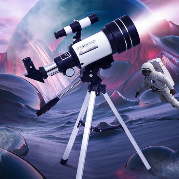 Kompakt refraktorteleskop 300 mm brennvidde astronomisk teleskopgave