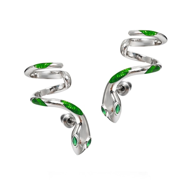 1 par Snake Stud øredobber Snake Ear Cuff Pierced Snake Climber brusk ørering