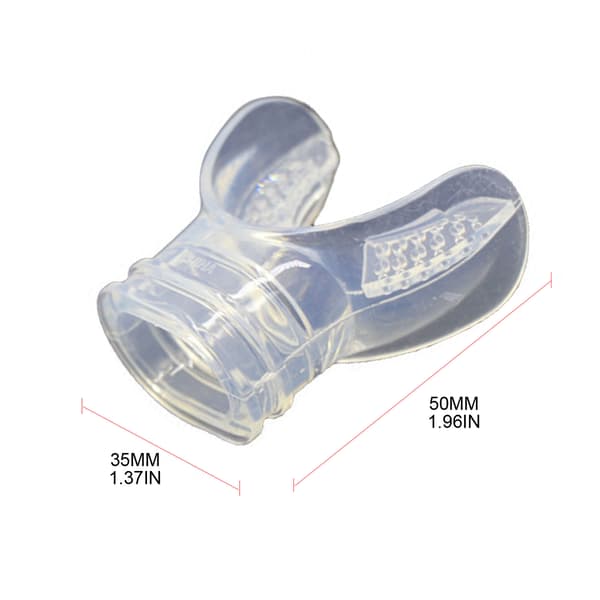Scuba Choice Dykking Silikon Lang Bite Erstatningsmunnstykke