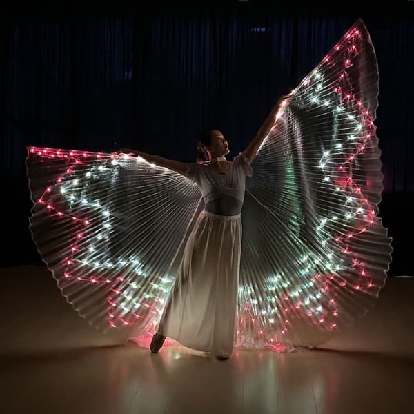 360-graders opplyst magedansvinge med lys for sceneshow