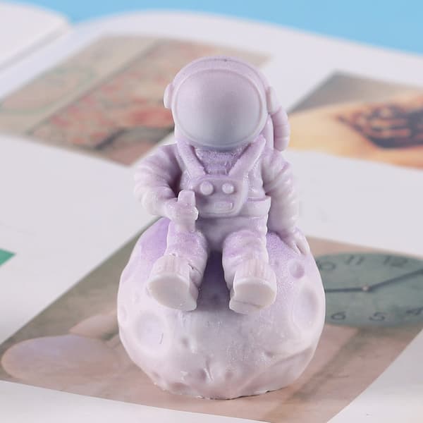 3D Astronaut Silikone Lysform Voks Smelte Polymer Smelte Håndlavede Projekter