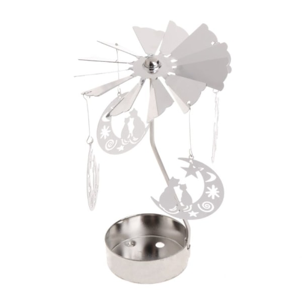Roterande ljushållare Spinning Teljus Karusell Romantisk Ljusstake Ornament