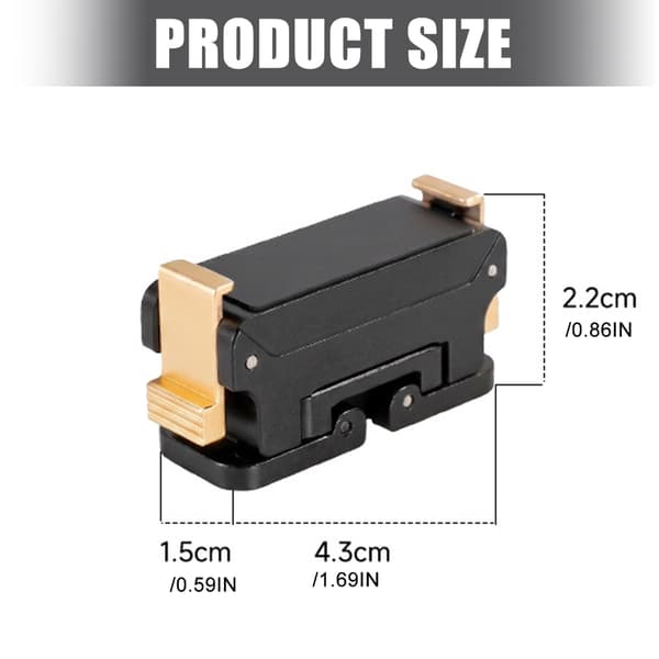 Adapter i aluminiumslegering for rask demontering for Action 6/5pro/4 kamera magnetisk base