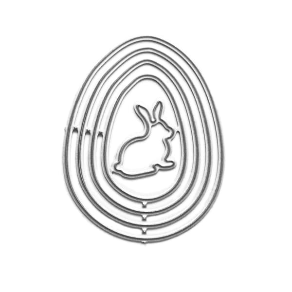 Egg Rabbit Kutte Dies DIY Påske Valentinsdag Bursdag Bessing Hilsen
